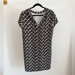 SARA CAMPBELL Black and White Patterned Dress Size M